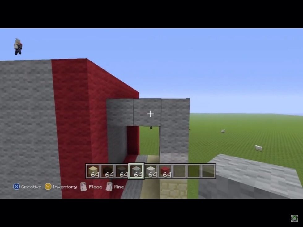 Now add another layer of grey wool and attach that layer to the head