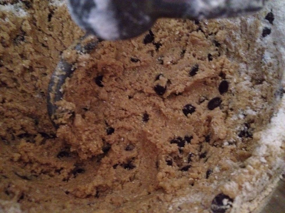 Now add chocolate chips and mix it