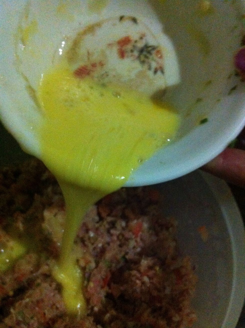 now add egg and properly mix