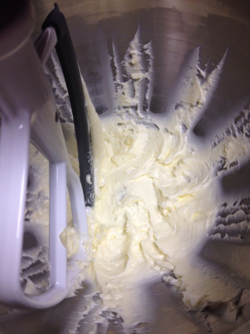 Now add half of the powdered sugar