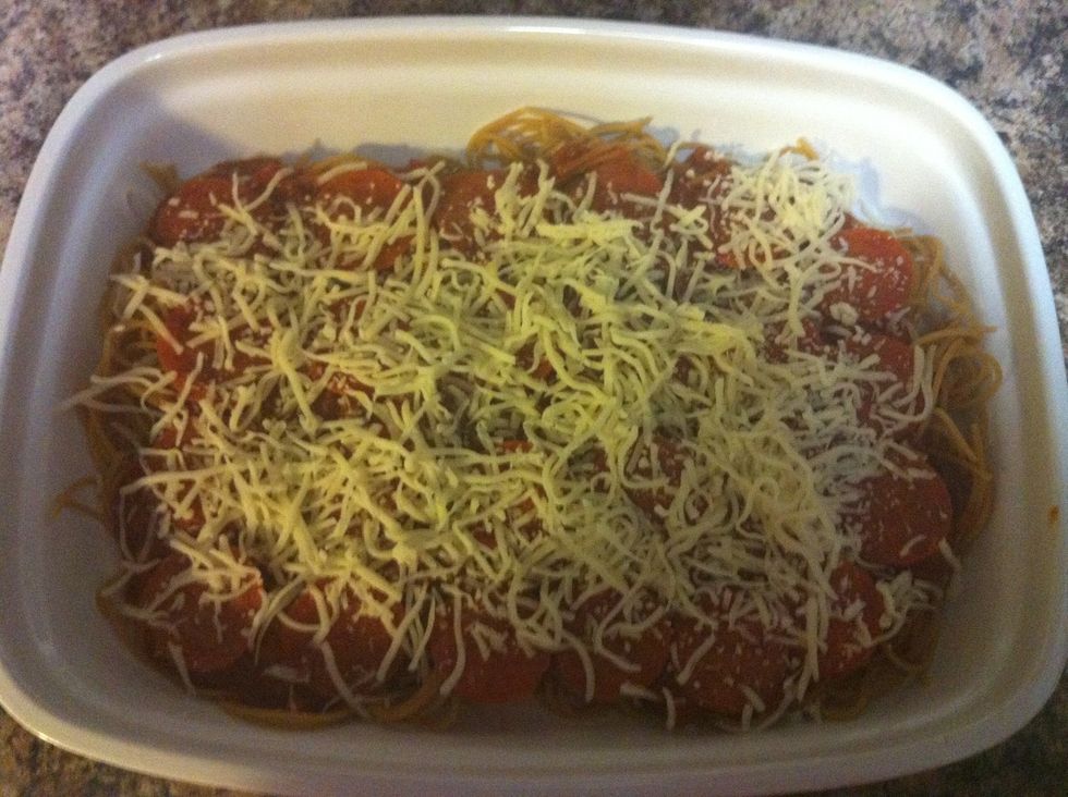 Now add Italian blend cheese