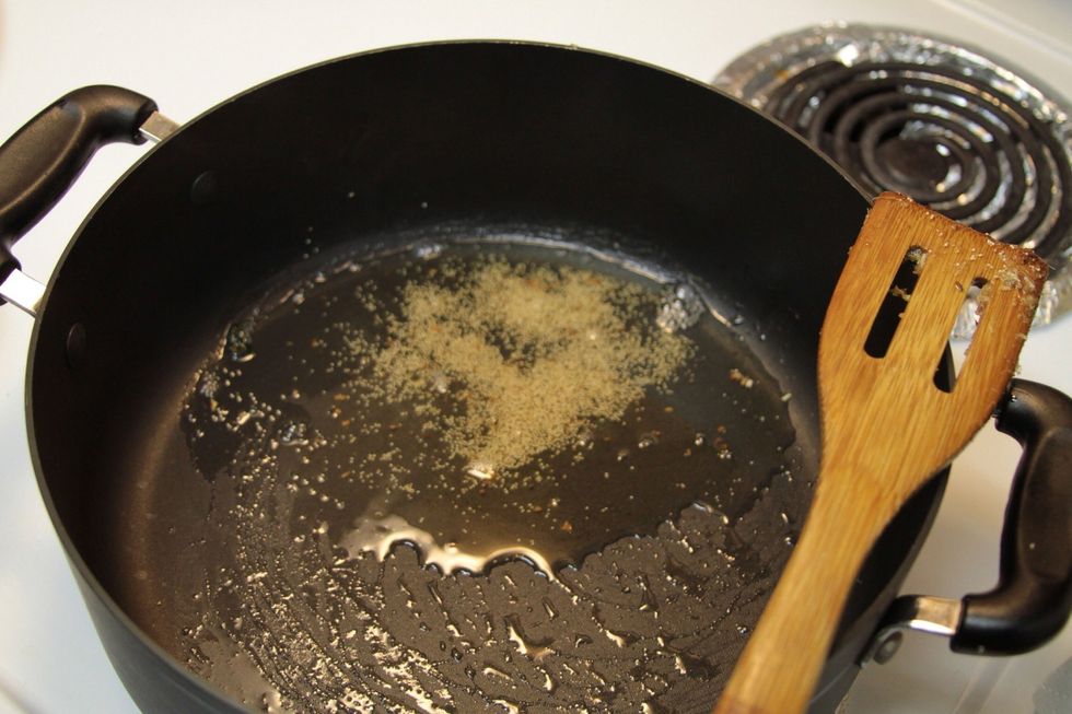 Now add oil to pan and add poppy seeds