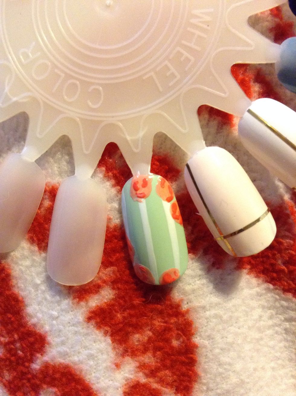 Now add some darker pink "C" shapes inside the light pink