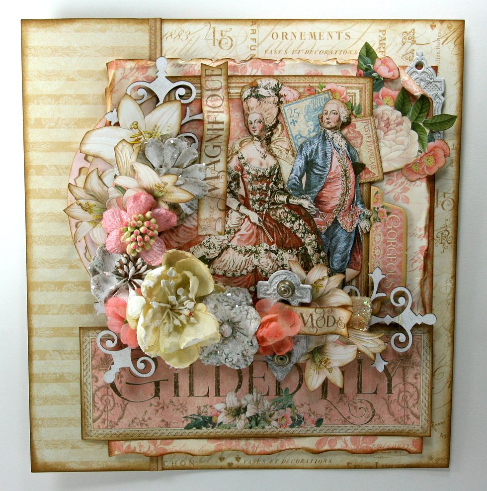 Now add some pink and coral colored flowers from Petaloo.