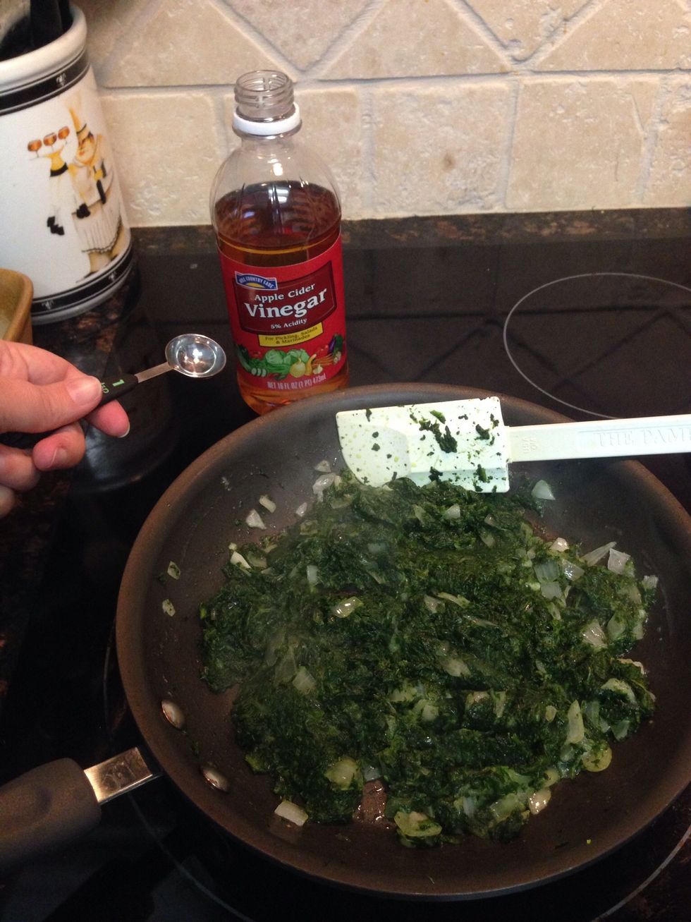 Now add that 1 tsp of cider vinegar.