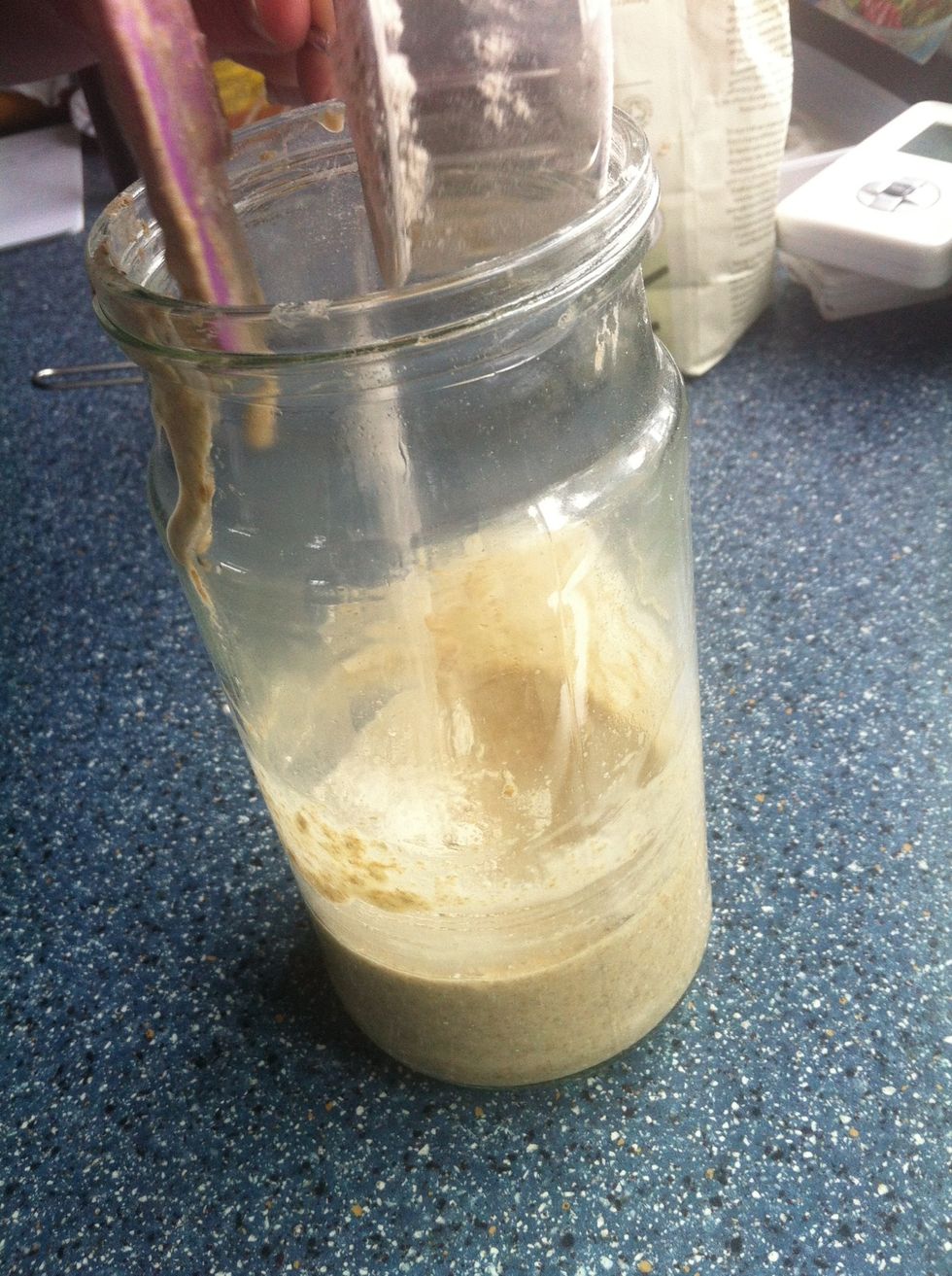 Now add the 1/3 cup of Rye Flour