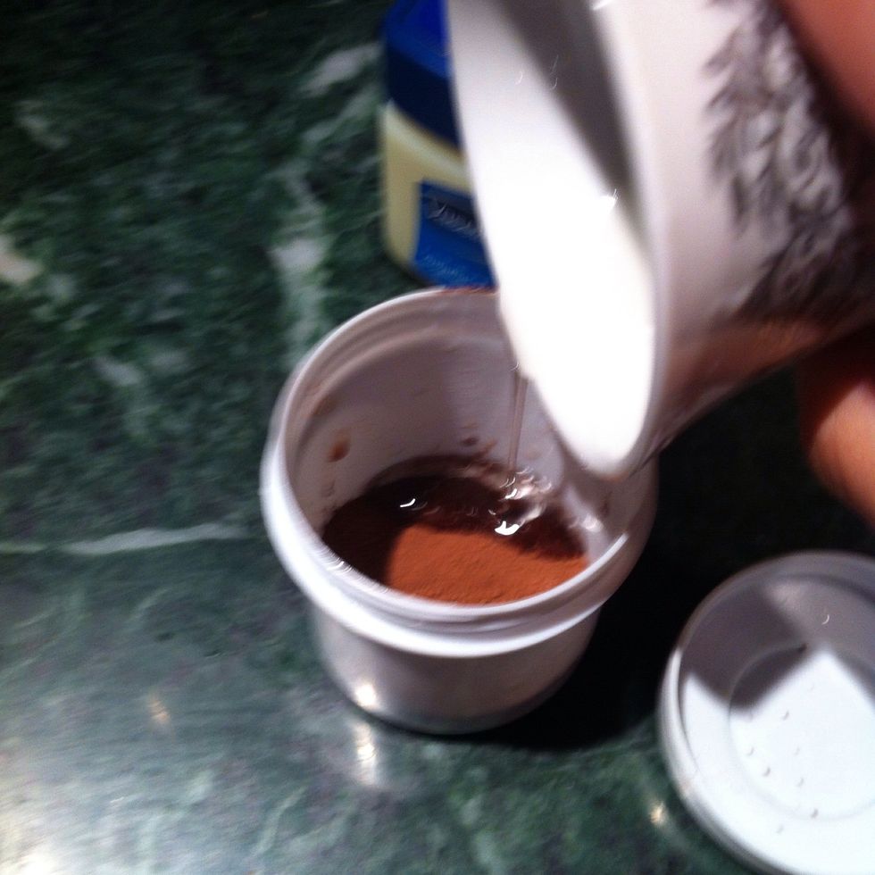 Now add the 1 spoon of olive oil