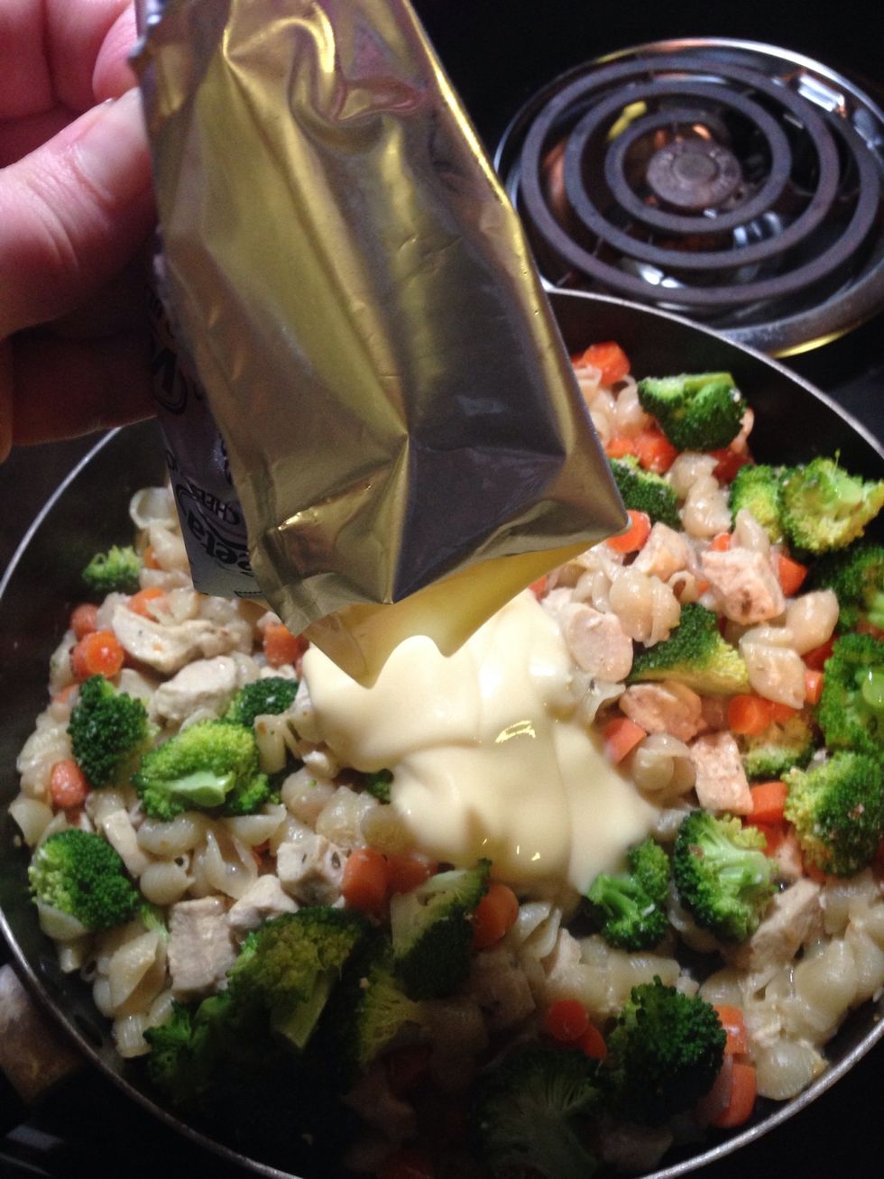 Now add the cheesy goodness