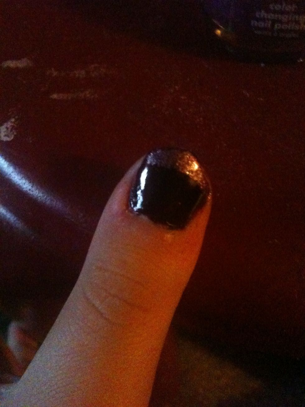 Now add the lighter colour to the tips. Make sure that the dark is completely dry befor you do this.