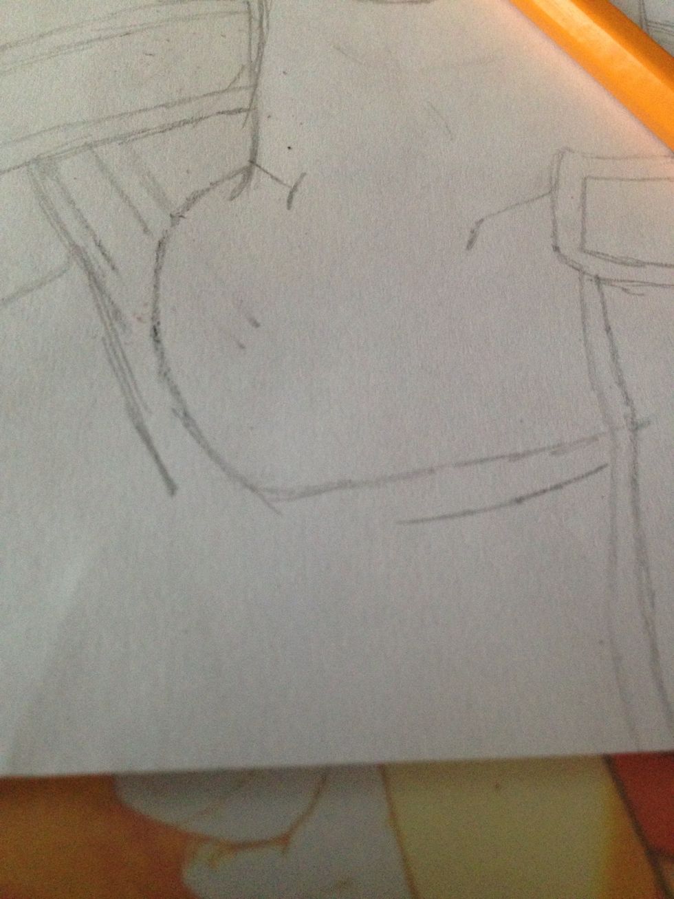 Now add the lines on his shirt