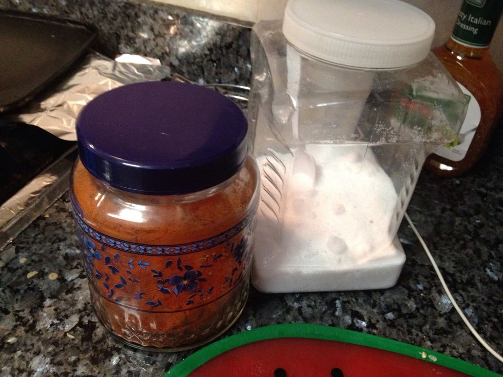 now add the red chili pepper and salt in the pan with the blended onion! (not the meatballs)i used about 1 and 1/2. spoons of both; but you have to put as much as you think you would like