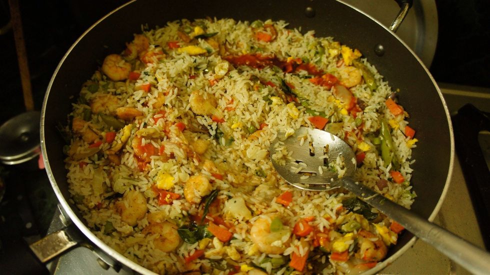 Now add the sauces(red chilli, soya, green chilli and vinegar)