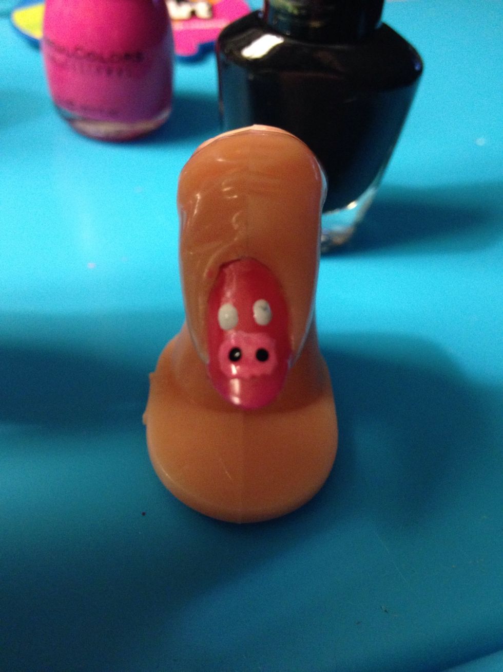 Now add the whites of the eyes make sure their oval shaped