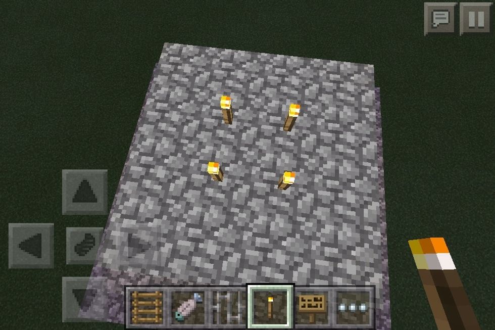 Now add torches on the top to find your house in the dark