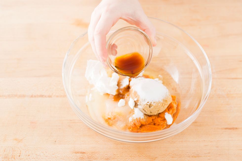 Now add two teaspoons of vanilla extract.