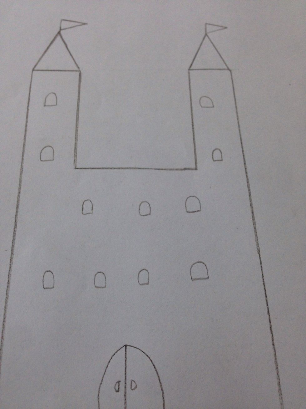 Now add windows and door to your castle