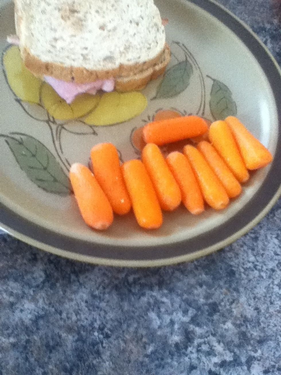 Now add your carrots, I used 10 but its up too you to choose how much you want.