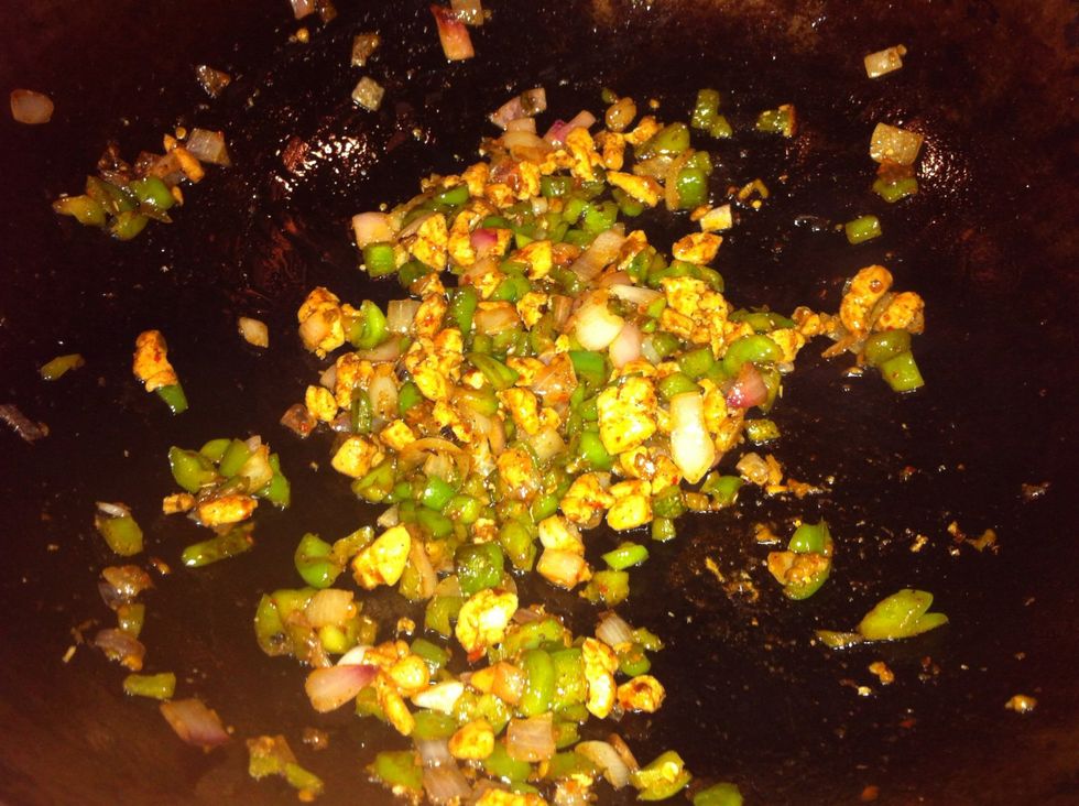 Now add your spices i.e., black pepper salt .. pinch or oregano rosemary and paparika.. vinegar and soya sauce