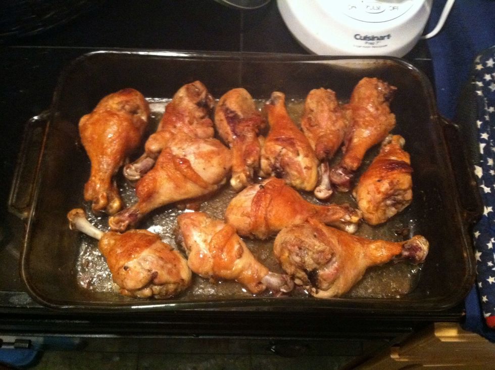 Now after leaving your chicken in the oven for at least for at least 50 mins.