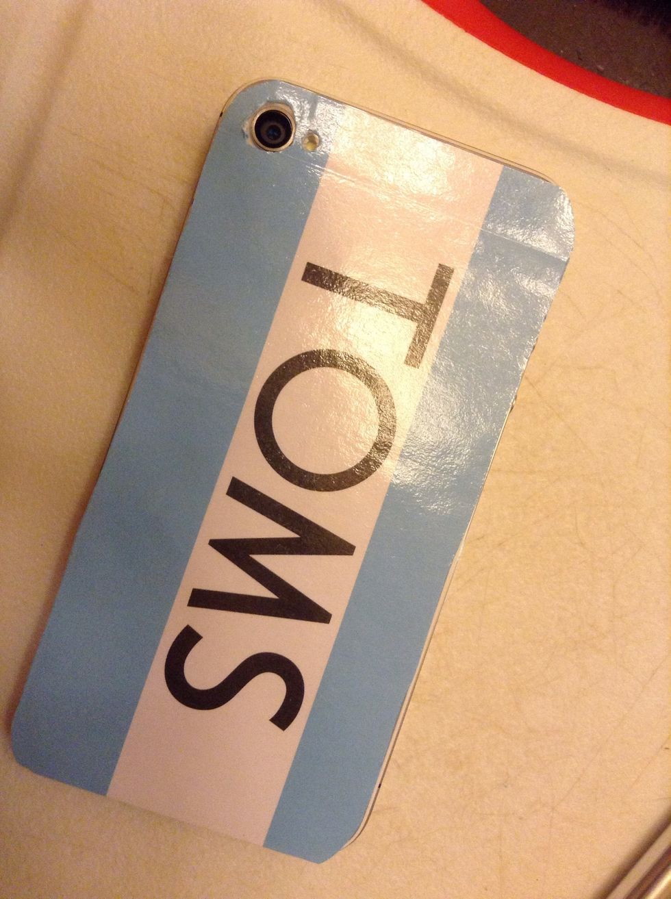 Now apply the larger part and rub it hard