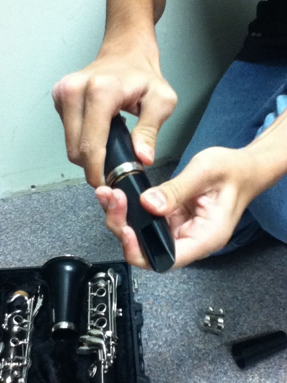 now assemble the mouth piece with the barrel. make sure to twist it in.