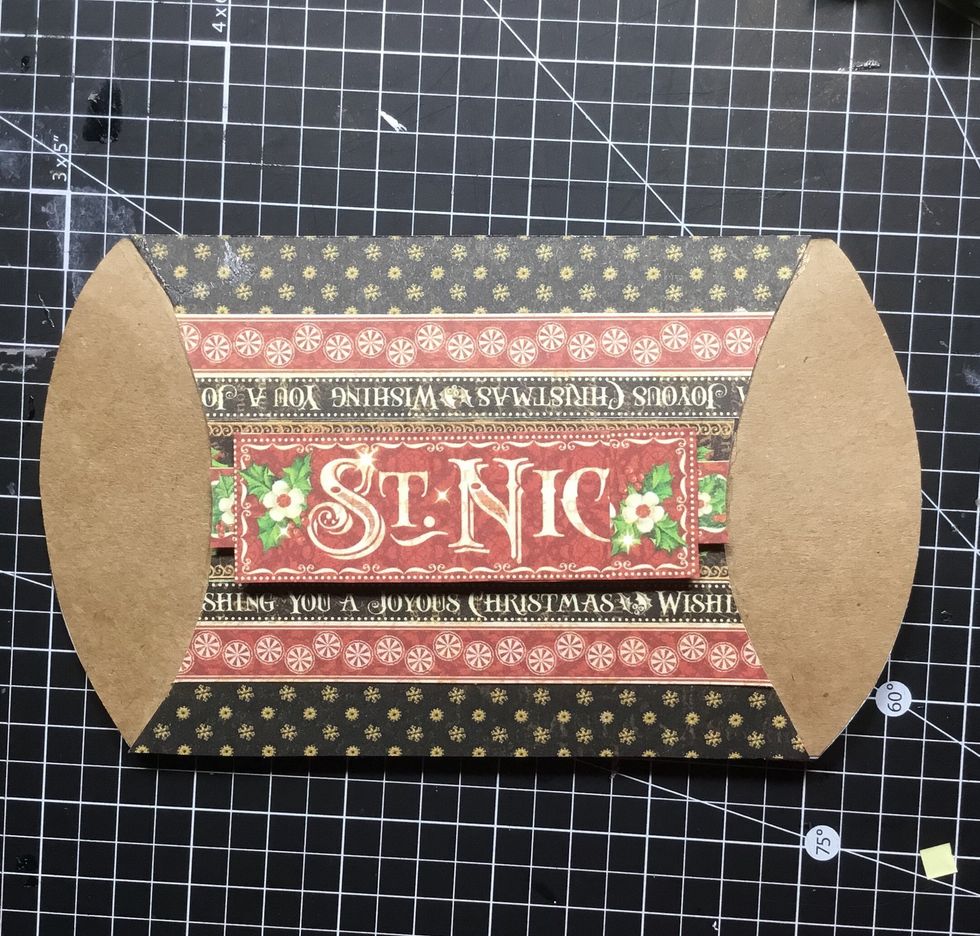 Now attach to the front of the pillow box.