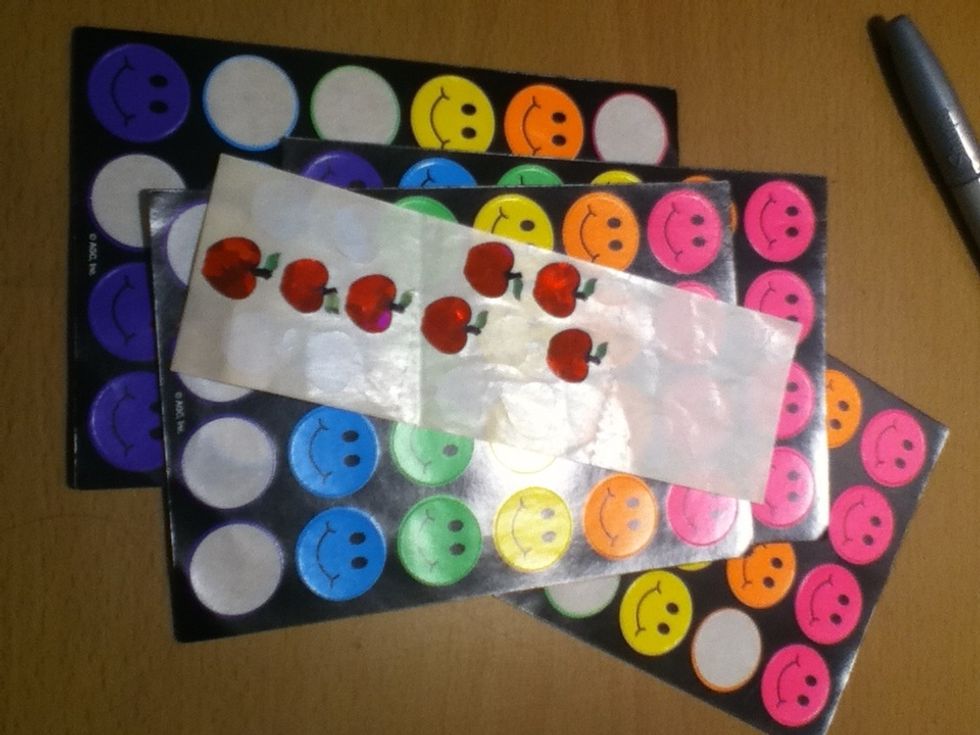 Now back to the cover. You can decorate the cover with anything from vintage stamps to rhinestones, but in this demonstration I chose stickers.