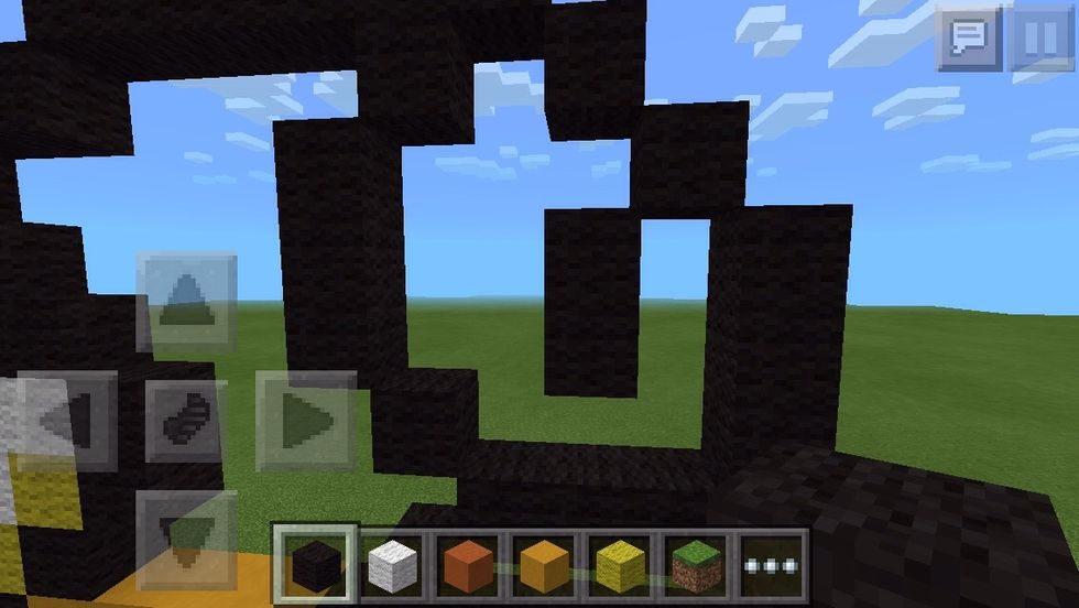 Now back to the eye, place these 2 blocks.