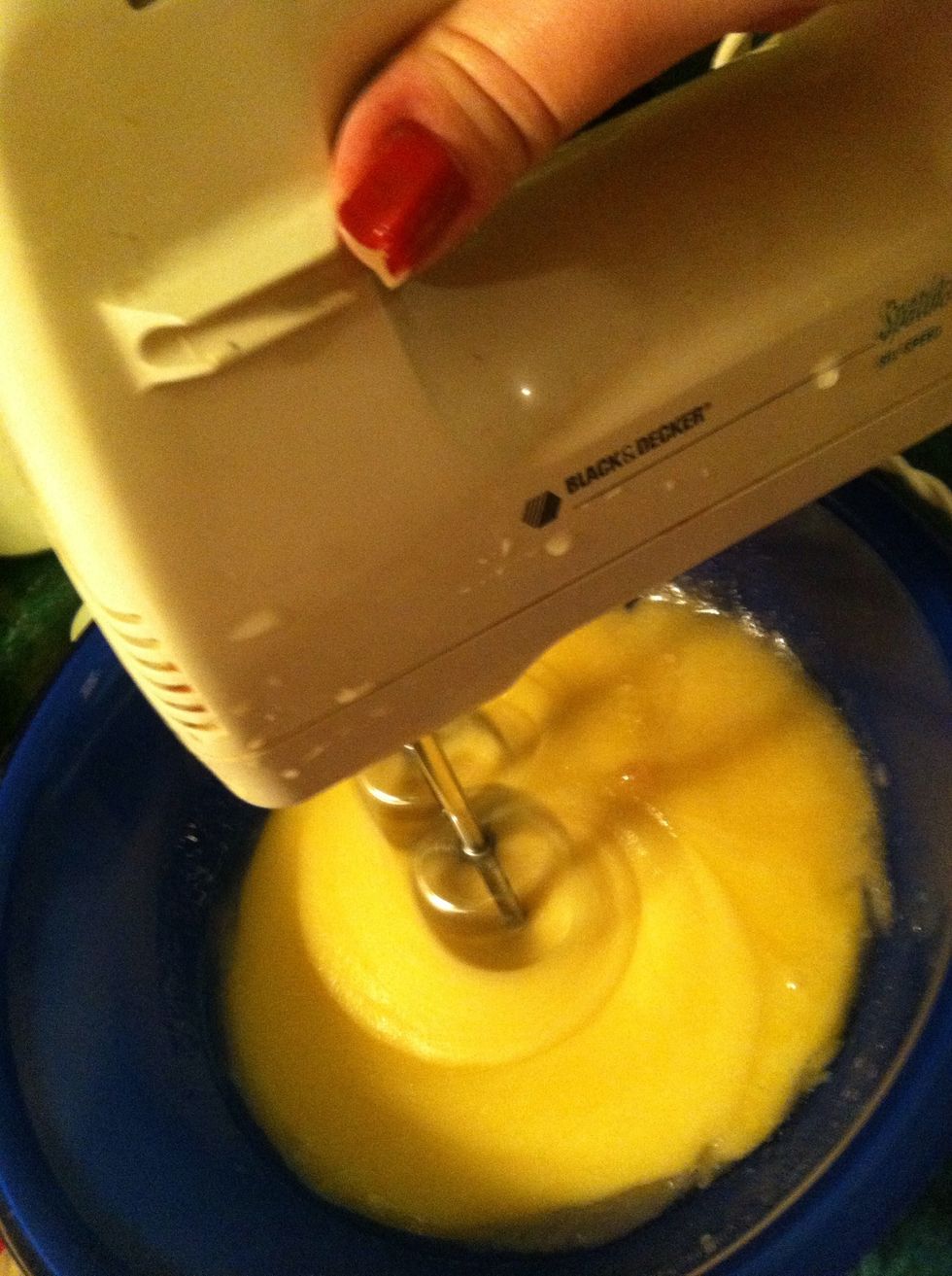 Now beat the mixture on a low setting