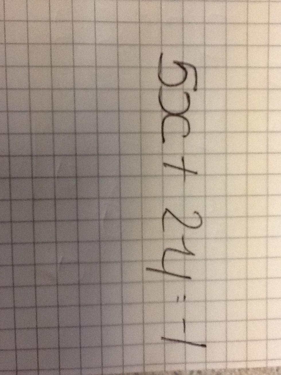 Now because we have worked out x we need to work out y