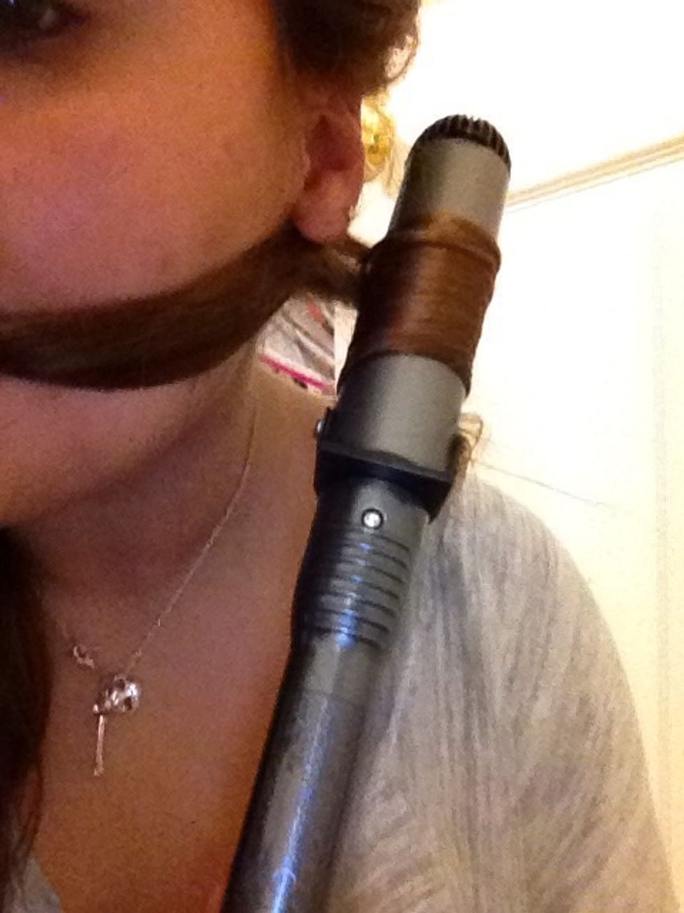 Now begin from bottom to top when curling hair I seperate my hair by sections so I get the curl I want and it's easier