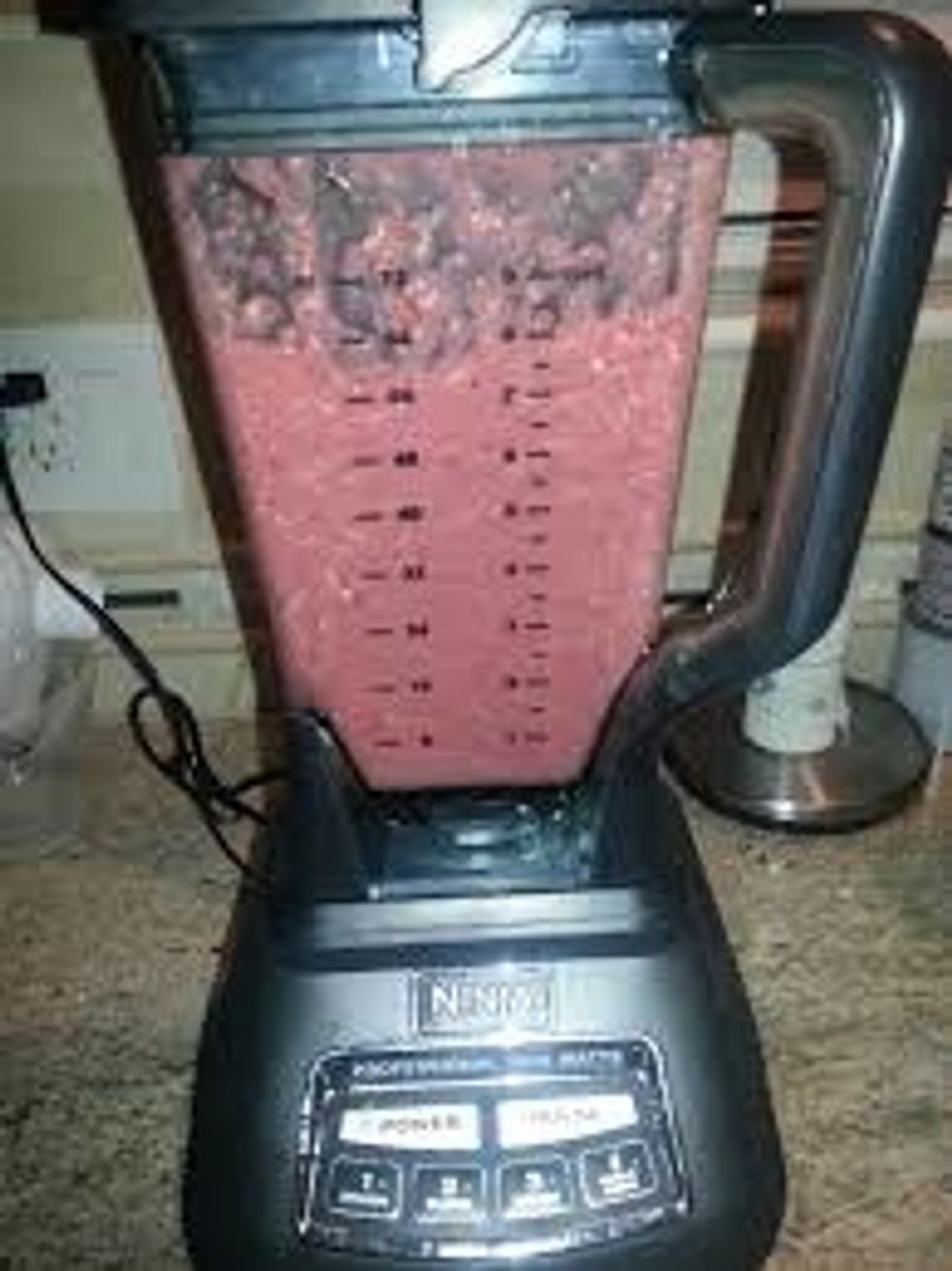 now blend your ingredients to of course smoothie mode