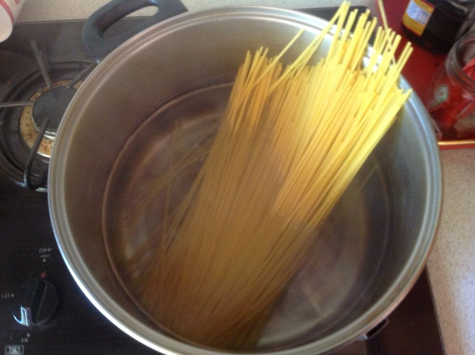 Now boil the pasta for a good 20 minutes on high, or until its soft enough to eat