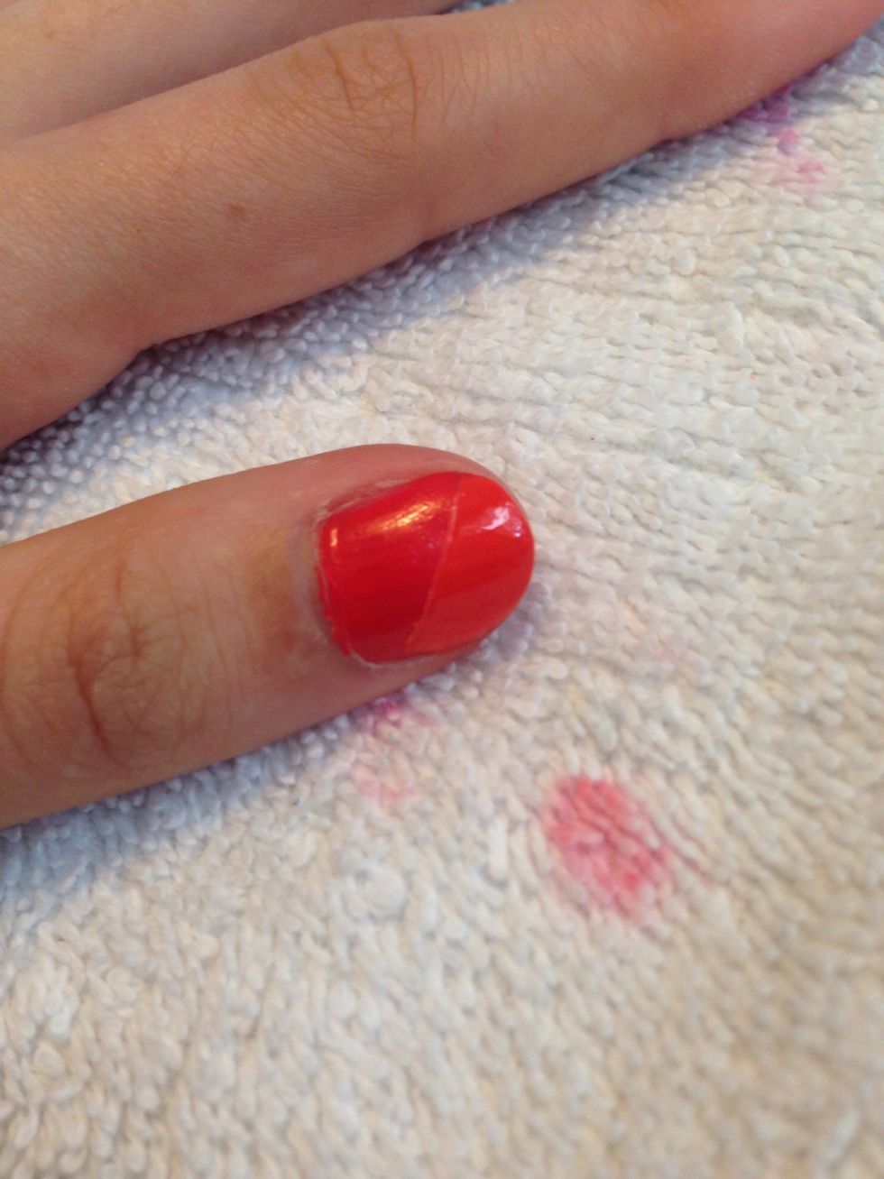 Now carefully remove the tape from your fingers and let completely dry\ud83d\ude34