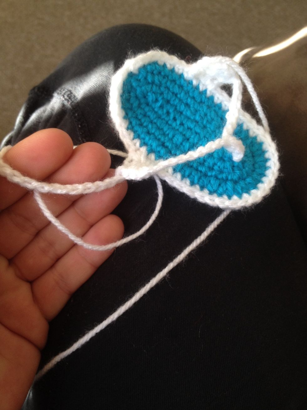 Now chain 12. This is going to create our back strap