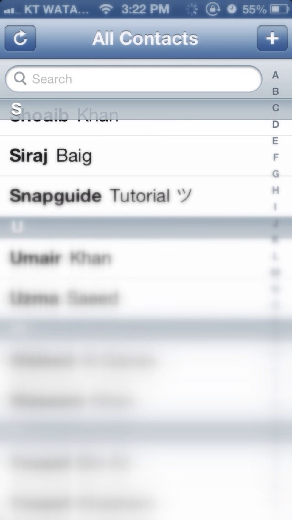 Now choose the desired contact
