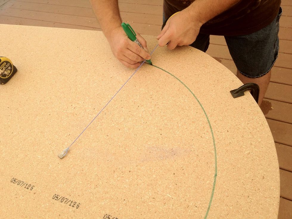 Now choose the size of the rail you want. For this guide I use 5". I've tried larger and smaller and find 5" is perfect. Separate the lumber and use only the top sheet for your rail.