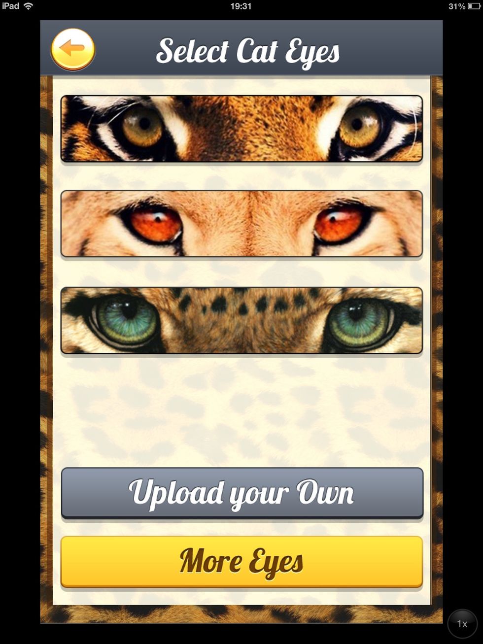 Now choose your eyes. I am using the top one.