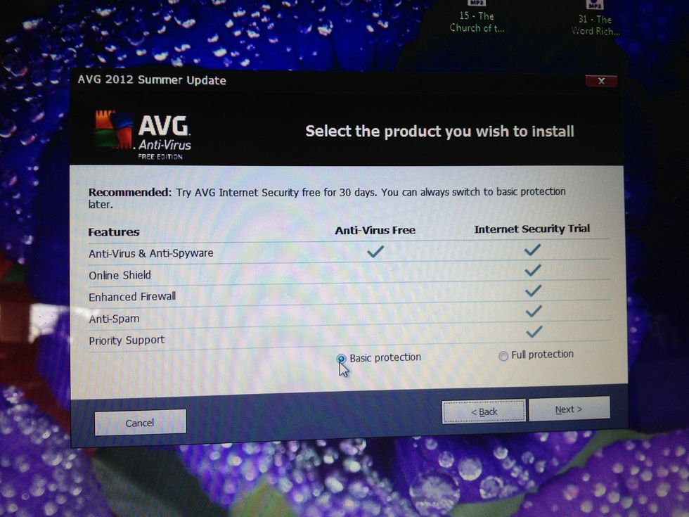 Now click basic protection