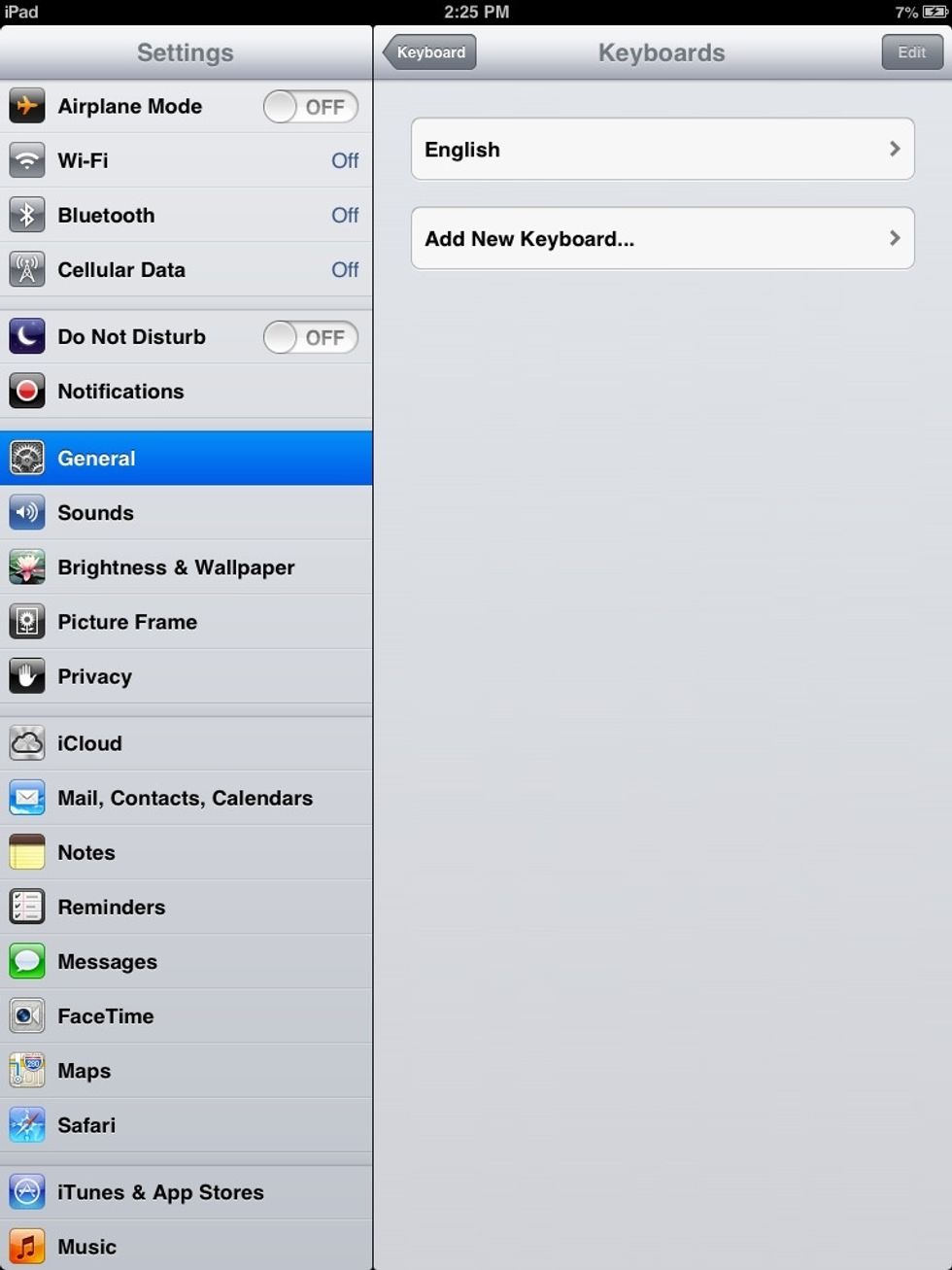 Now click on Add New Keyboard.