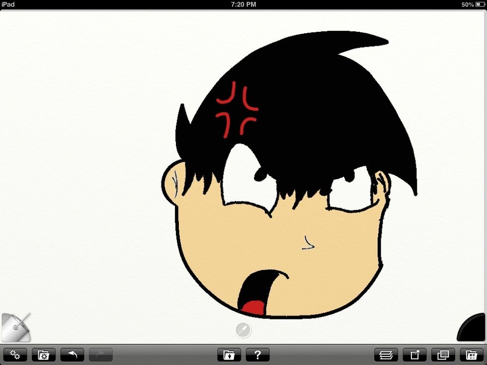 Now color the eyes of whatever color you want