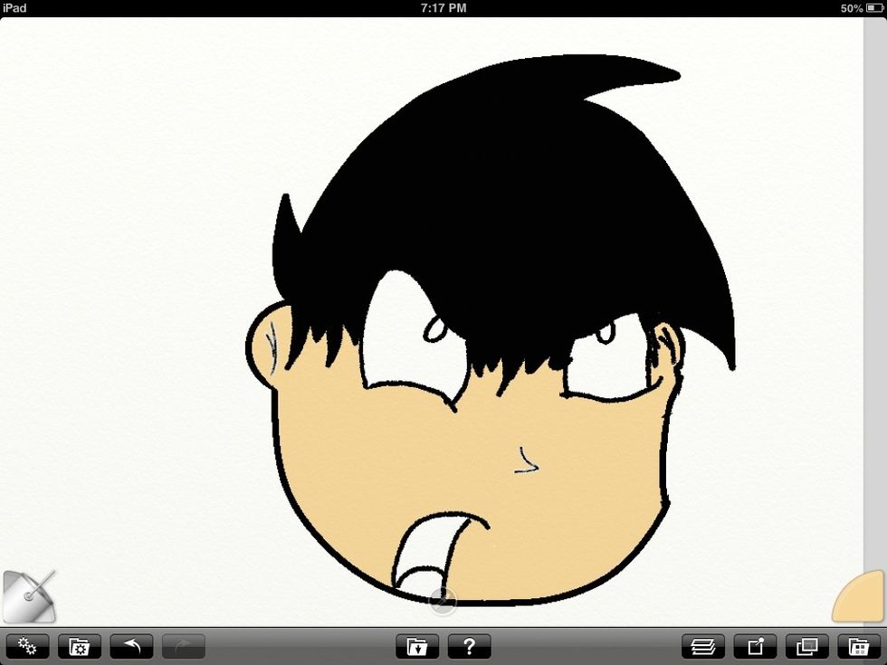 Now color the skin color you want