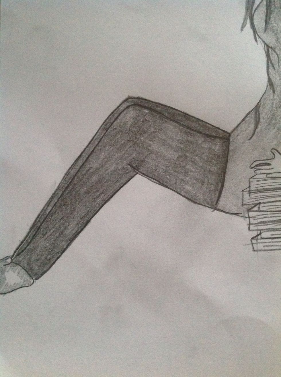 Now colour the trouser black....