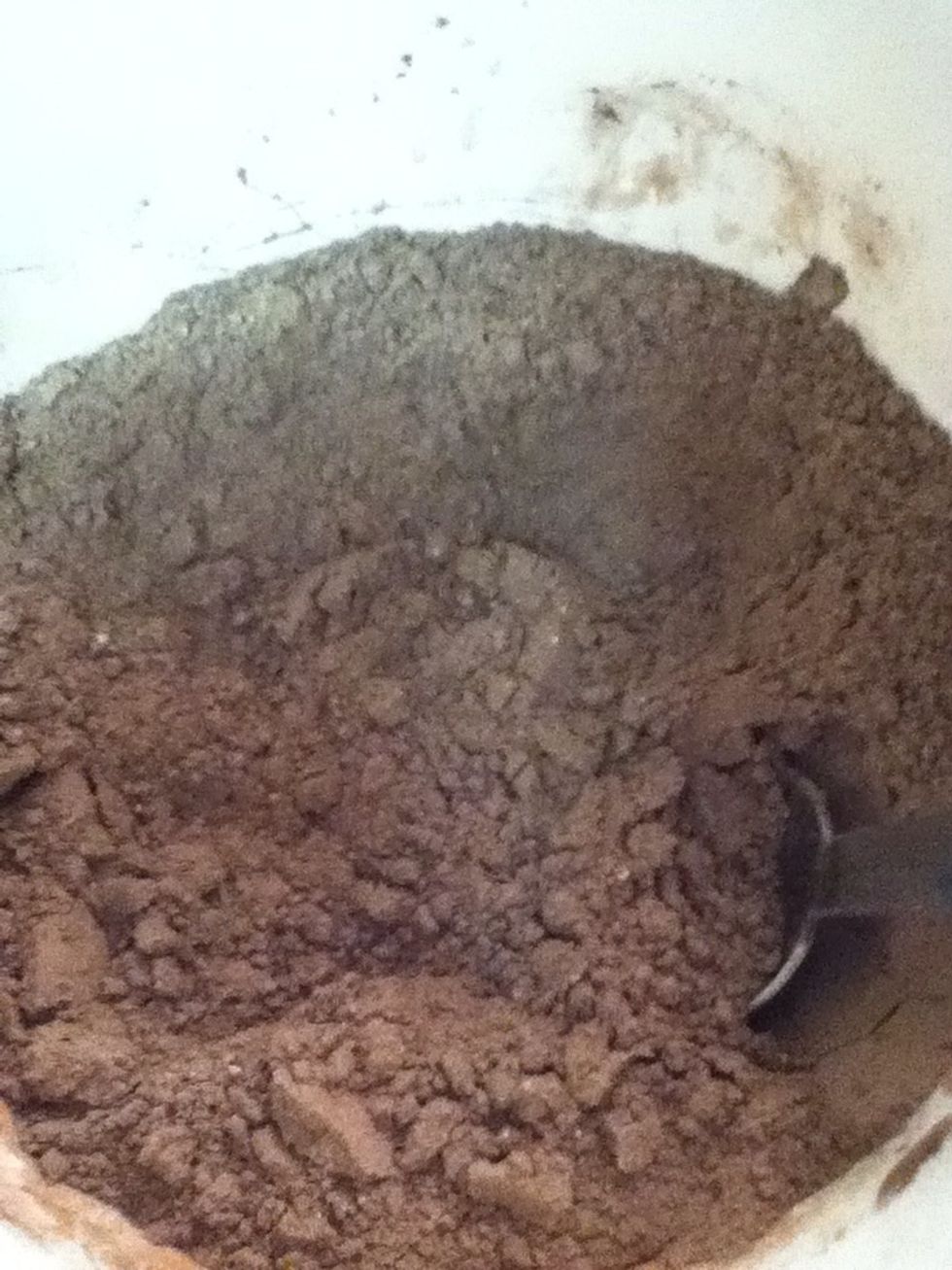 Now combine your flour, cocoa powder, baking soda and salt in a separate bowl.