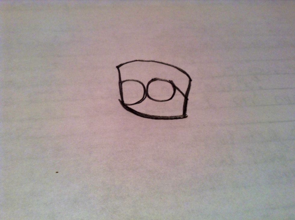 Now, connect the bottom of your "B" to the bottom point of your "Y".