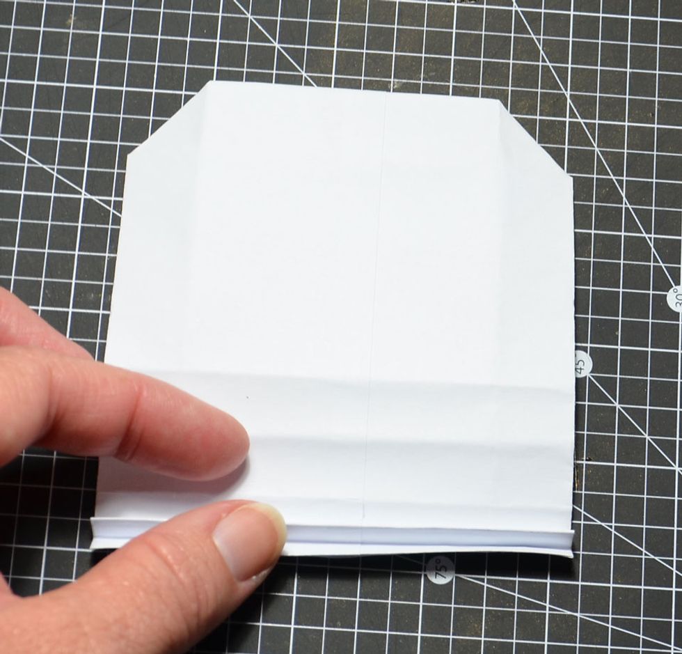 Now continue to concertina fold all the way to the last fold line.