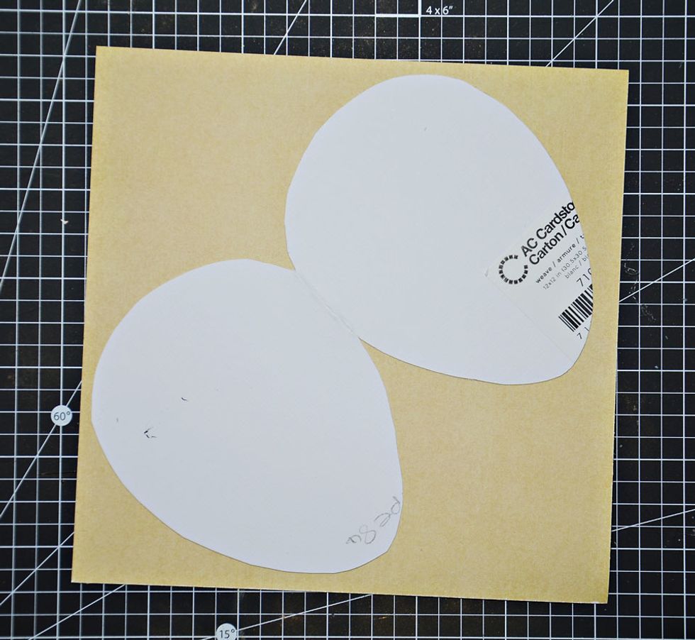 Now cover the inside with your choice of patterned paper. Cut around as this will be the inside of the card.