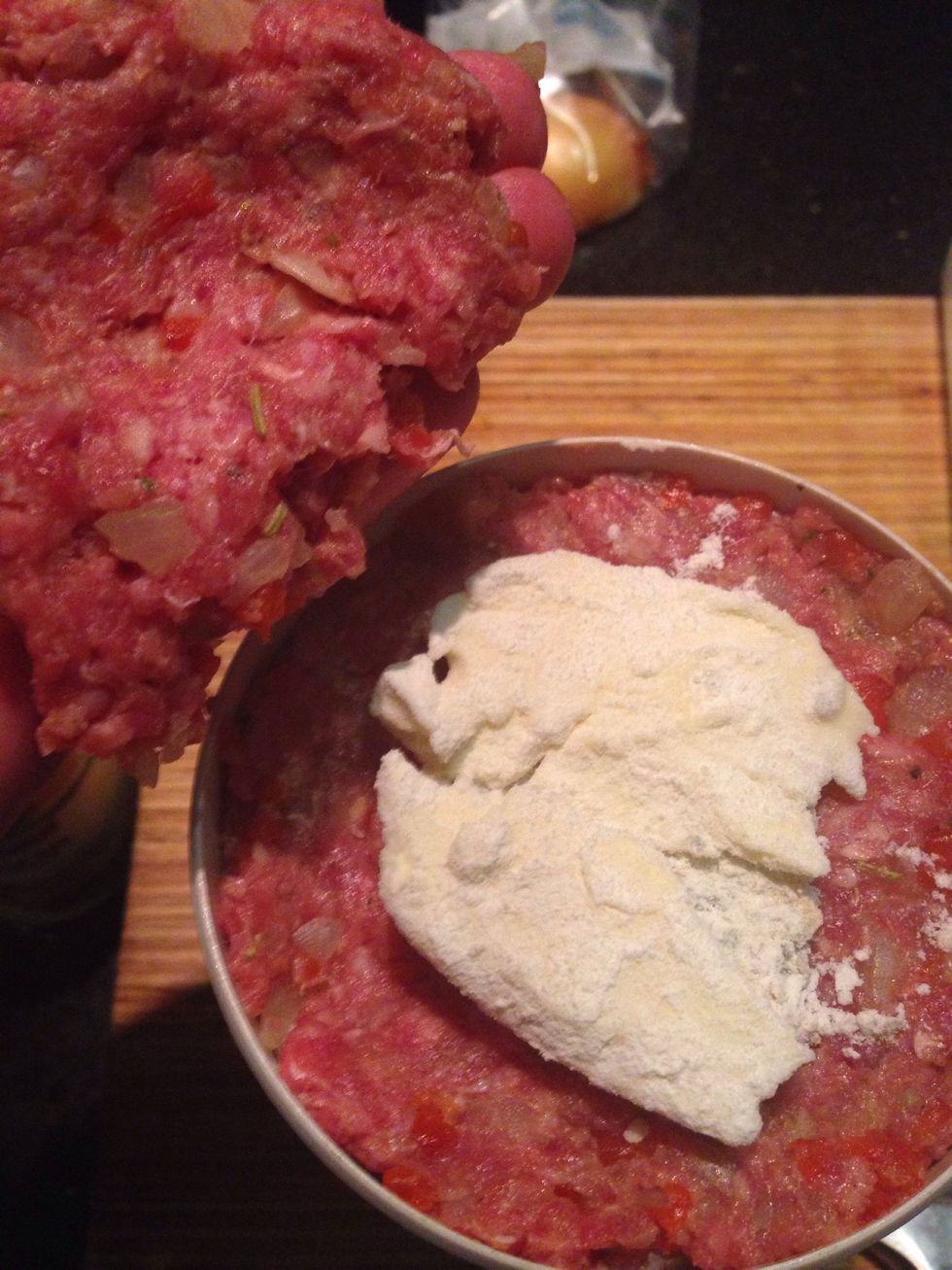 Now cover with some more meat