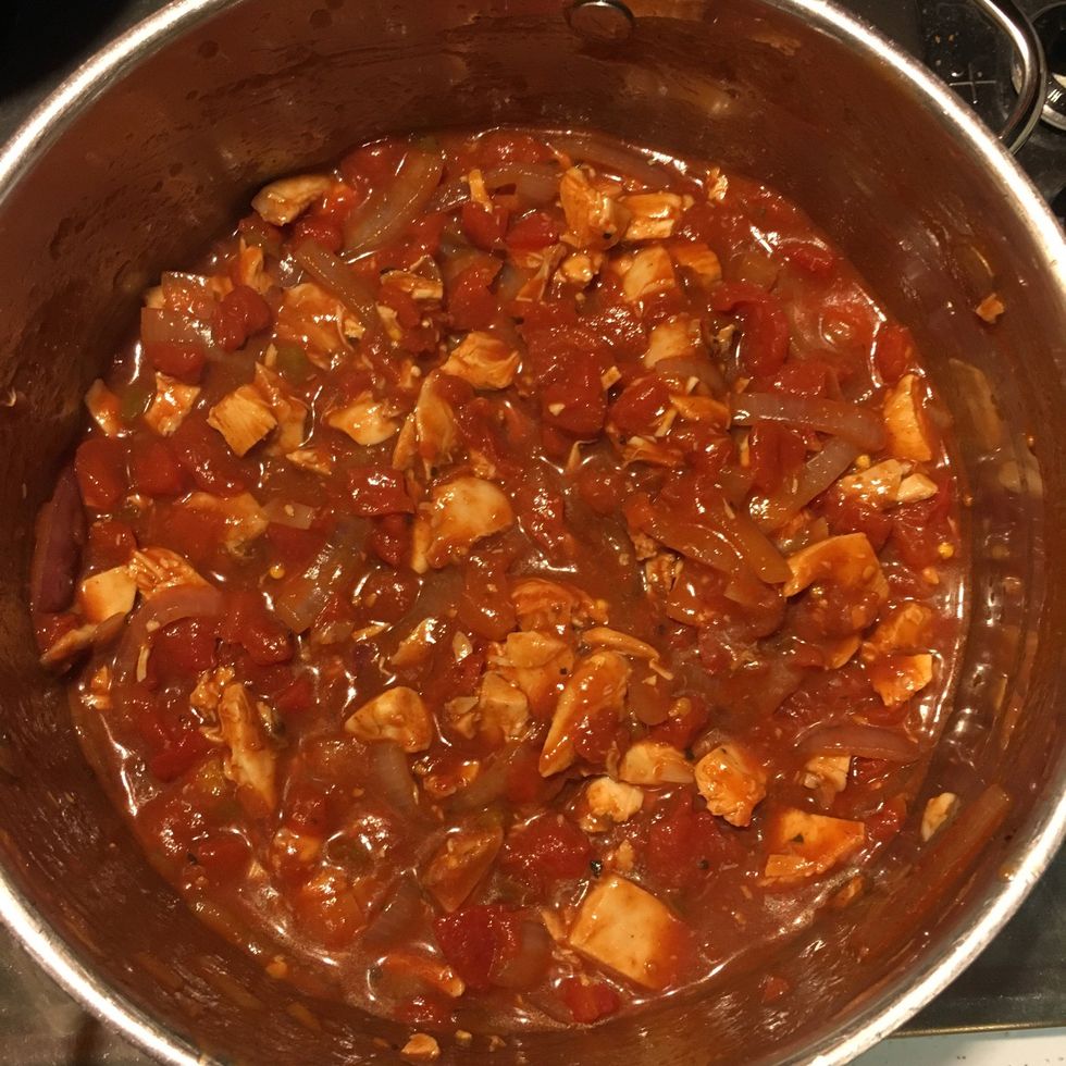 Now crank up the heat and bring it to a boil. You might want to put a lid on this. This is splattery stuff here.