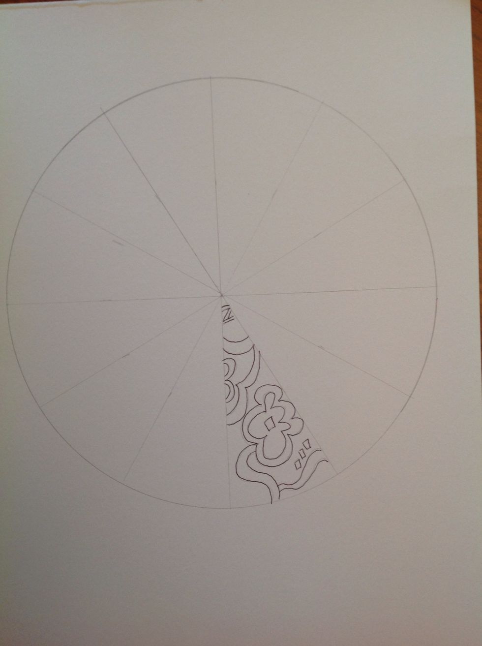 Now create a pattern in ONE triangle.